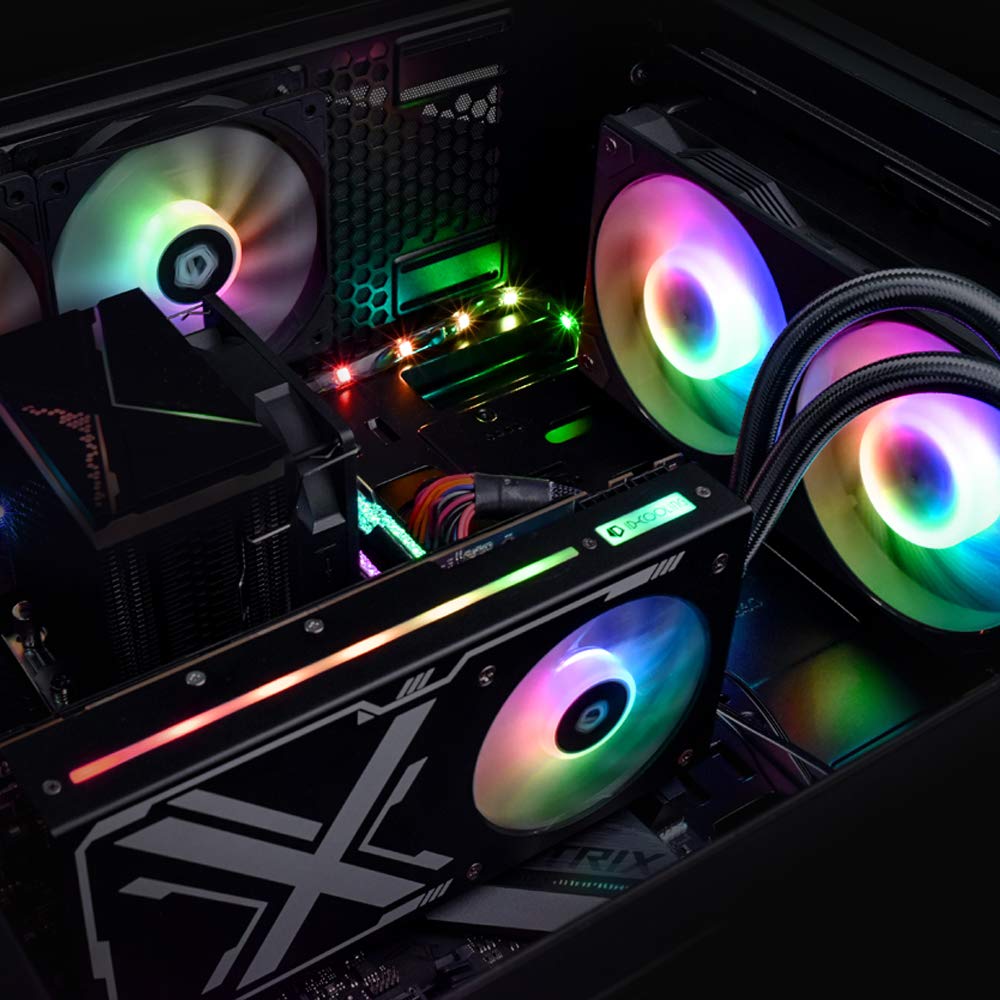 ID-COOLING ICEFLOW 240 VGA Graphic Card Cooler 240mm Water Cooler GPU VGA Cooler Compatible with RTX 20XX Series/GTX 10XX Series /900 Series/AMD RX 200/300 Series/GTX 1600 Series