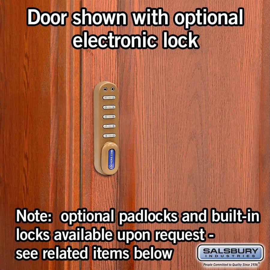 Salsbury Industries 12168MED 1 Wide Solid Oak Executive Wood Locker Double Tier - Medium Oak