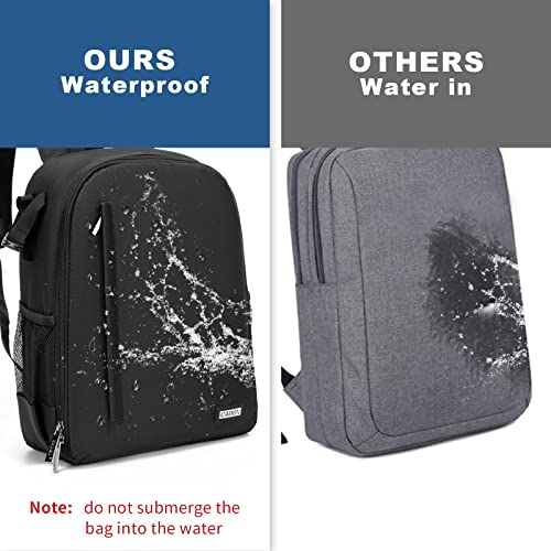 Cwatcun Waterproof Camera Backpack for DSLR, Mirrorless - Compatible with Sony, Canon, Nikon Camera and Lens Accessories