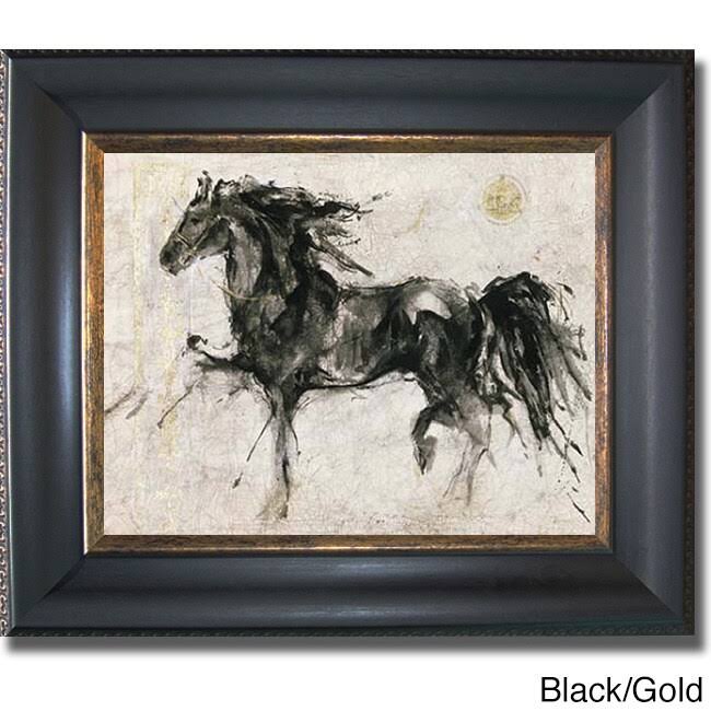 Marta Gottfried 'Lepa Zena' Framed Canvas (Black/Gold)