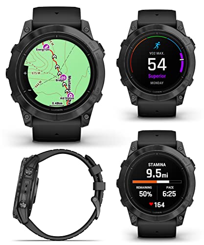 Wearable4U - Garmin Epix Pro Gen 2 Sapphire: Titanium 42 mm Smartwatch|AMOLED Up to 10 Days Battery Life, Multisport & Outdoor GPS Watch w/Flashlights & Gift Bundle