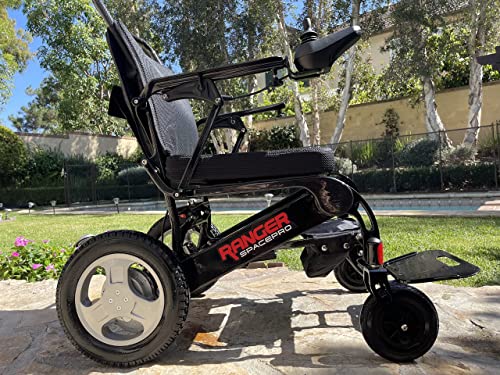Porto Mobility 2024 Ranger SpacePro Carbon Fiber Lightweight Foldable Next Generation Electric Wheelchair (Carbon, Standard)