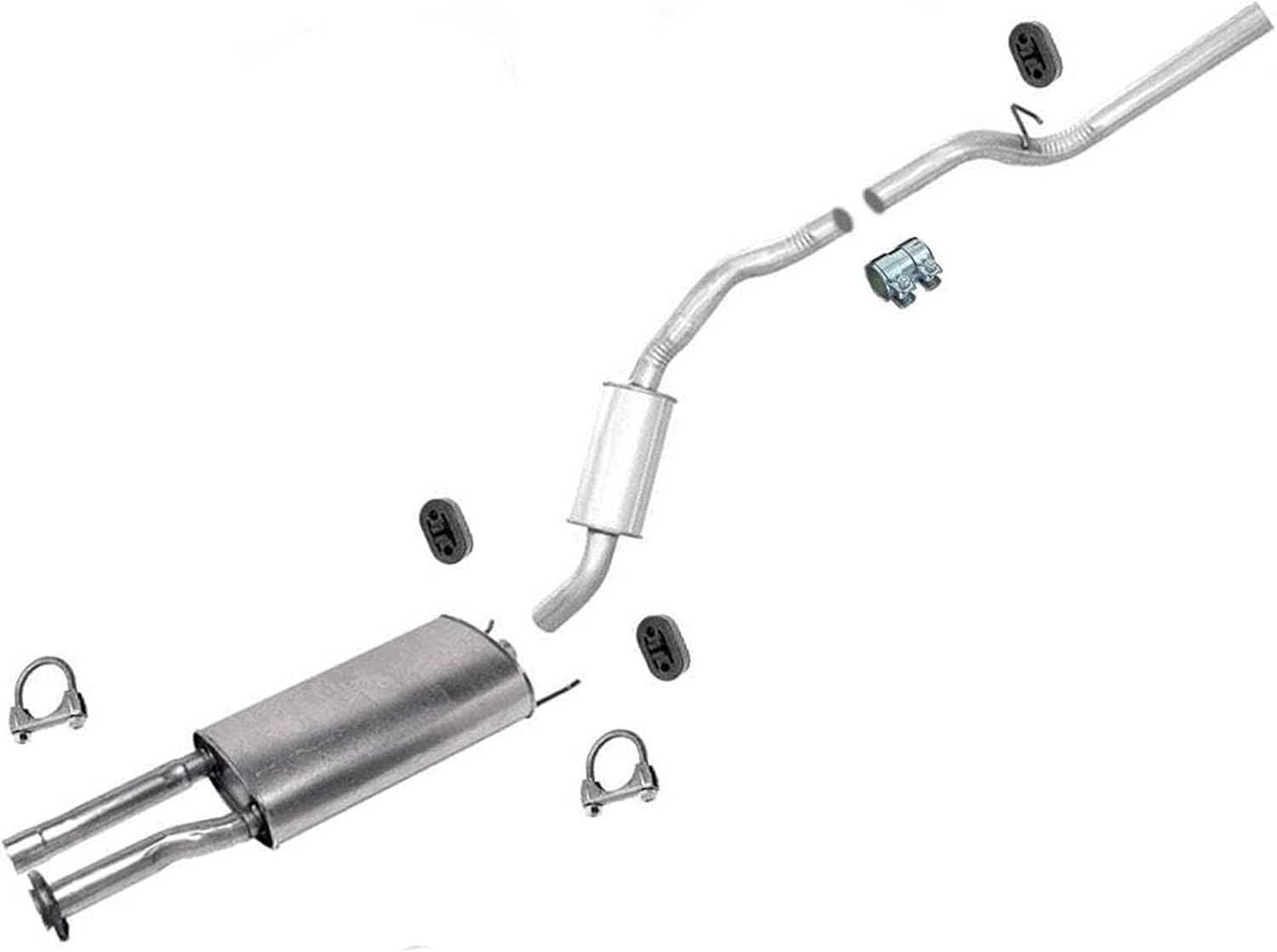 Dual Inlet Muffler Exhaust Replacement Part For Ford Explorer 1997-1998 Vin (E) 4.0L