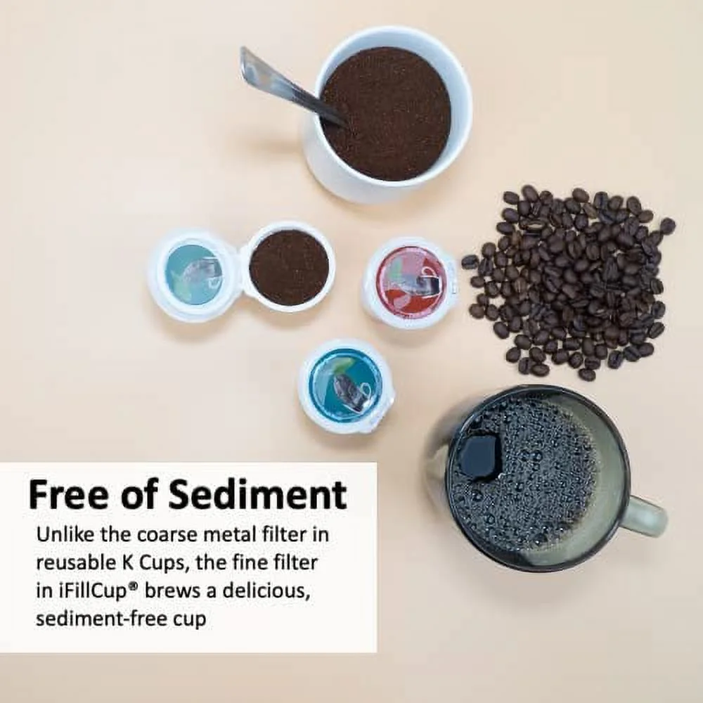 iFillCup, 1296 Count White - Fill your own Single Serve Pods. Eco friendly 100% recyclable pods for use in all k cup brewers including 1.0 & 2.0 Keurig. Airtight to seal in freshness.