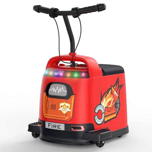 ANPABO 24V Kids Riding Toys for 3-12, 180W Quiet Brushless Motor, Max 5Mph, Ride On Toys w/Stepless Throttle, Safety Speed Limit, Electric Cars for Indoor/Outdoor Play, RED