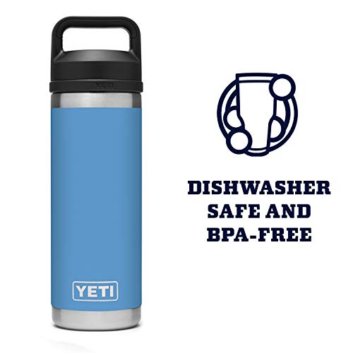 YETI Rambler 18 oz Bottle, Vacuum Insulated, Stainless Steel with Chug Cap, Sandstone Pink