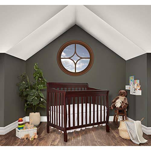 Dream on Me 4 in 1 Aden Convertible Mini Crib, Cherry