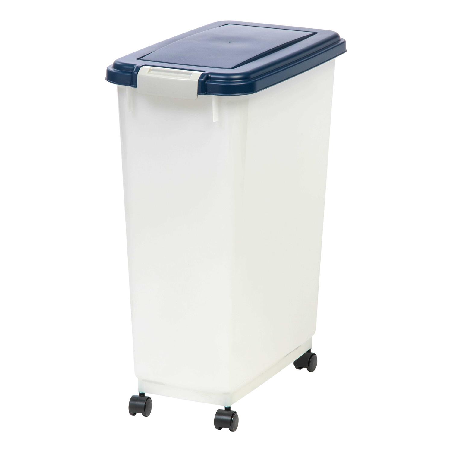 Iris USA WeatherPro Airtight Dog Cat Bird & Other Pet Food Storage Bin Container with Attachable Casters - Pet Supplies online store