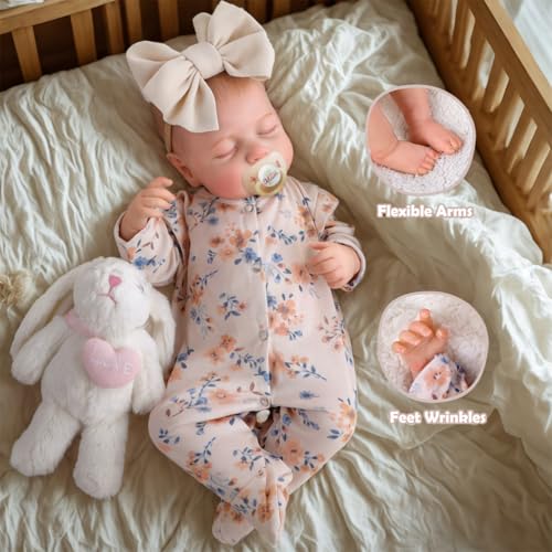 BABESIDE Lifelike Reborn Baby Dolls - 20 Inch-Soft Body Realistic-Newborn Baby Dolls Sleeping Girl Real Life Dolls with Clothes and Toy Accessories for Kids Age 3+