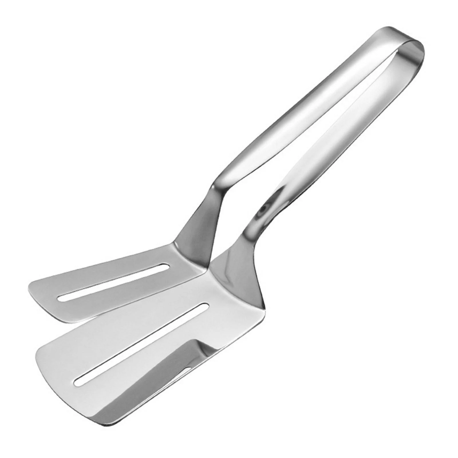 Stainless Steel Double-Sided Shovel Clip, Stainless Steel Spatula Kitchen Tongs,Grill Clamp Flipping Spat