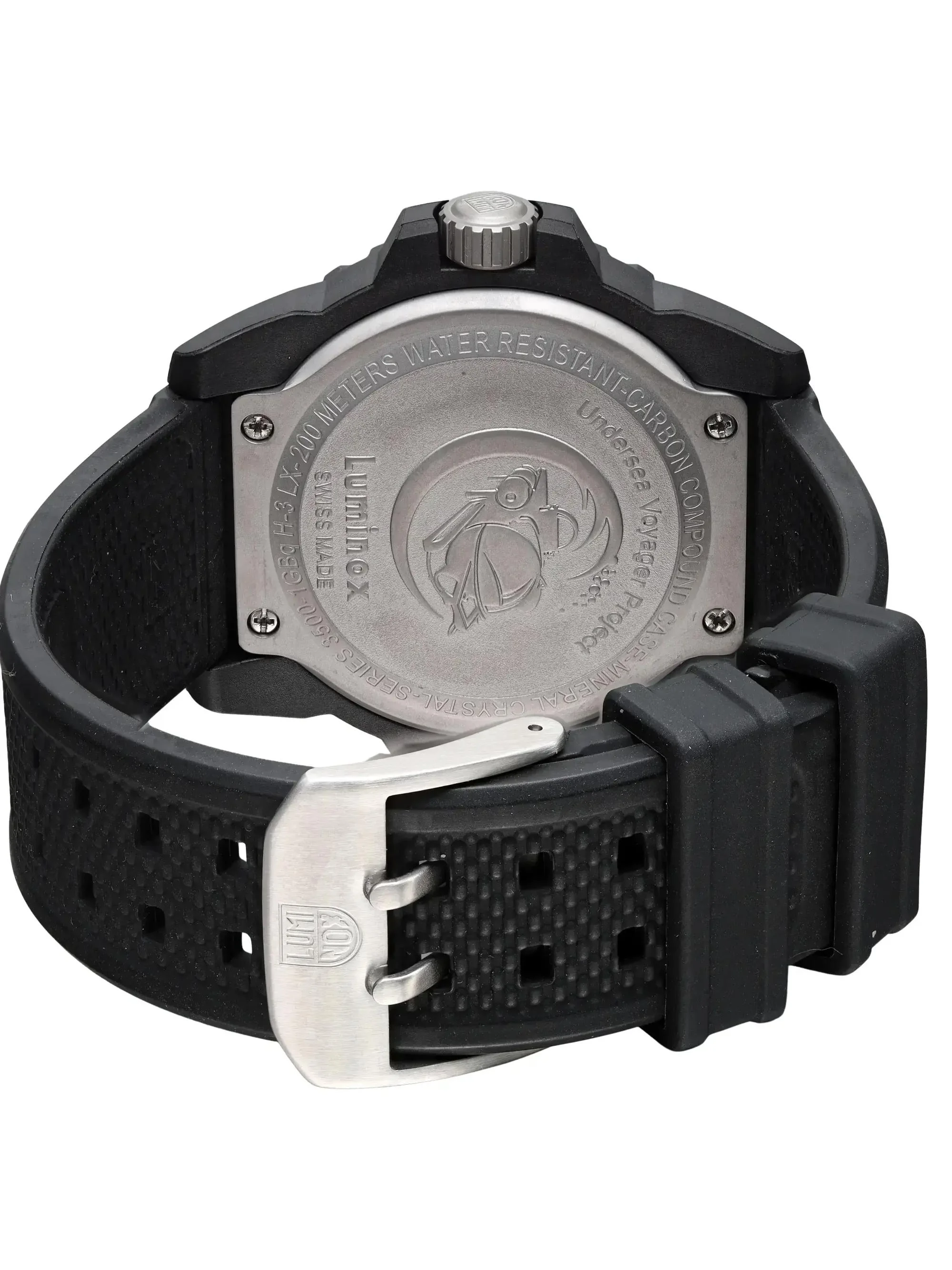 Luminox Navy SEAL Trident Divers Carbon Black Dial Mens Quartz Watch XS.3505.L