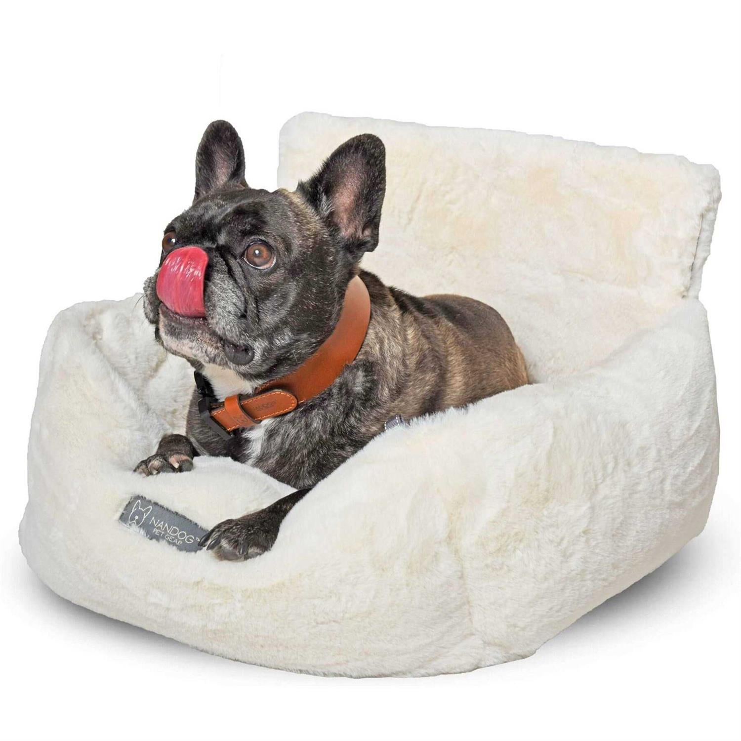 Nandog Pet Gear Ivory Cloud Collection Dog Car Seat Bed - Pet Supplies online store
