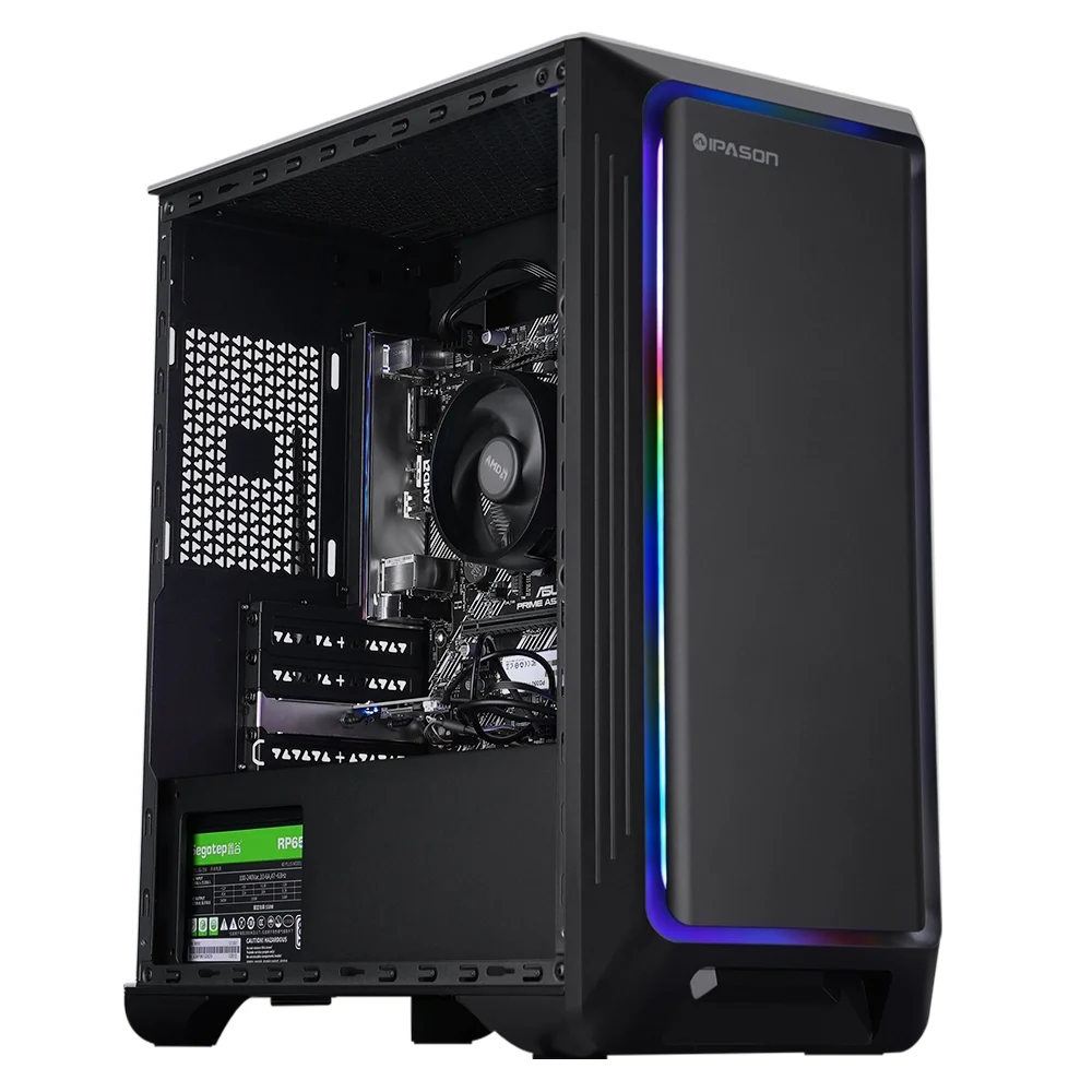 IPASON Gaming Desktop PC, Amd Ryzen 5 5600G 6 Core 3.9GHz, AMD Radeon Graphics Igpu, 1TB SSD, 16GB DDR4 Ram, Windows 11 Home