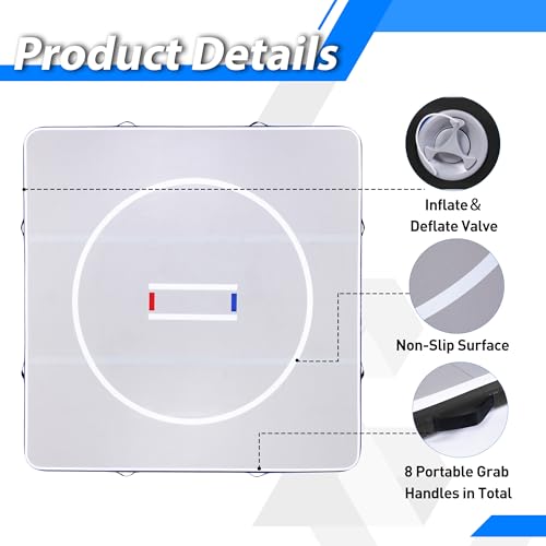 COOLWAVE 10x10 FT Inflatable Wrestling Mat Jiu Jitsu and BJJ Mats for Home with Soft Landings and Nice Bounce Great for MMA, Martial Art, Boxing, Grappling, Judo, Gymnastics and Yoga
