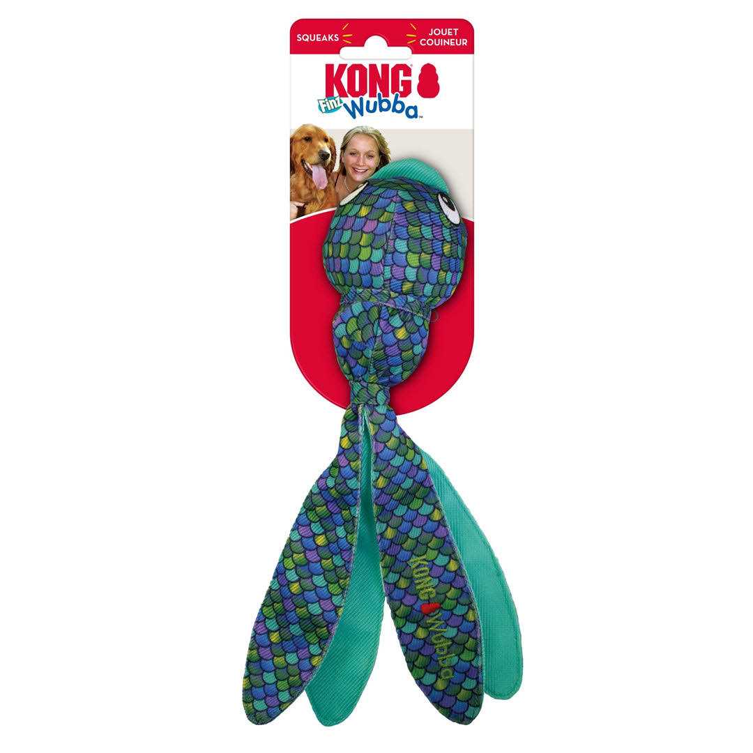 KONG Wubba Finz Blue Dog Toy - Pet Supplies online store