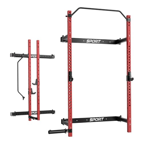 Folding Squat Rack for Home Gym, 2.36