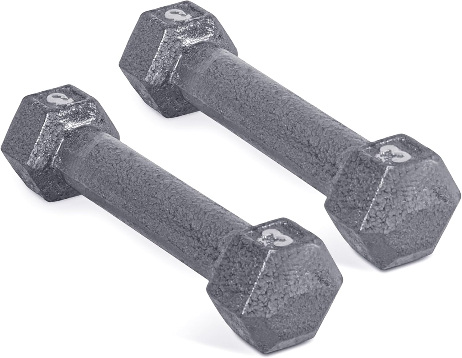 CAP Barbell Cast Iron Hex Dumbbell, Pair, 3 lb