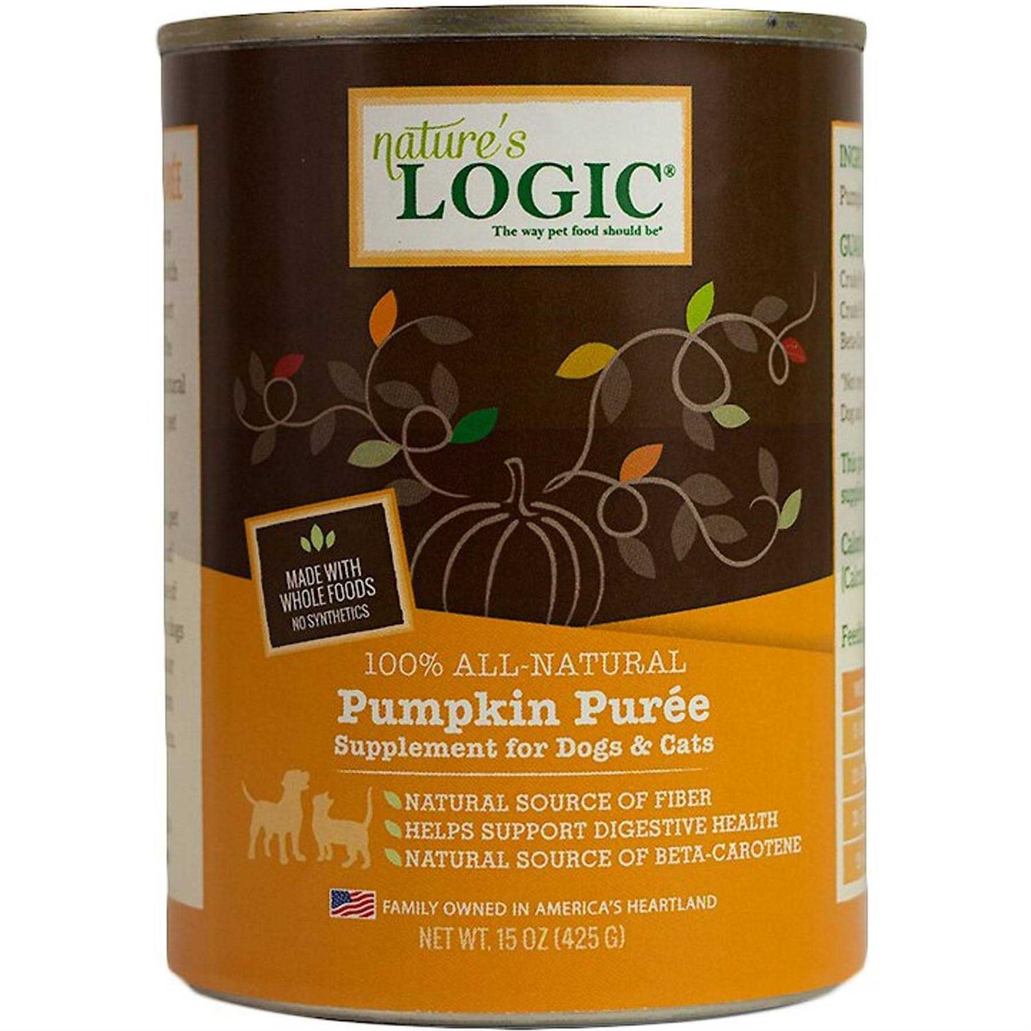 Nature's Logic Pumpkin Puree Dog & Cat Food Supplement - Pet Supplies online store
