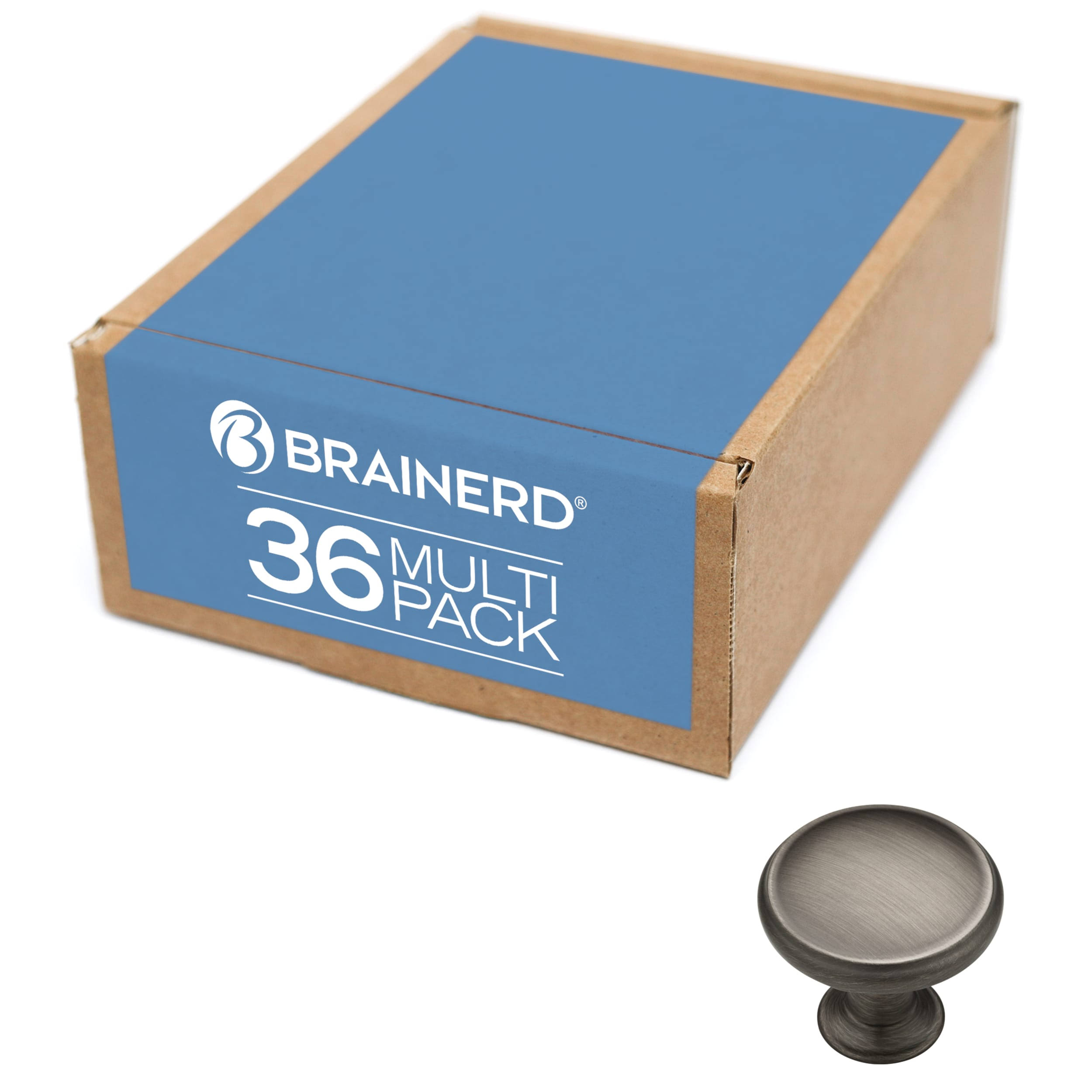 Brainerd Circus 1.25-in Heirloom Silver Round Traditional Cabinet Knob (36-Pack) | P18992W-904-K3