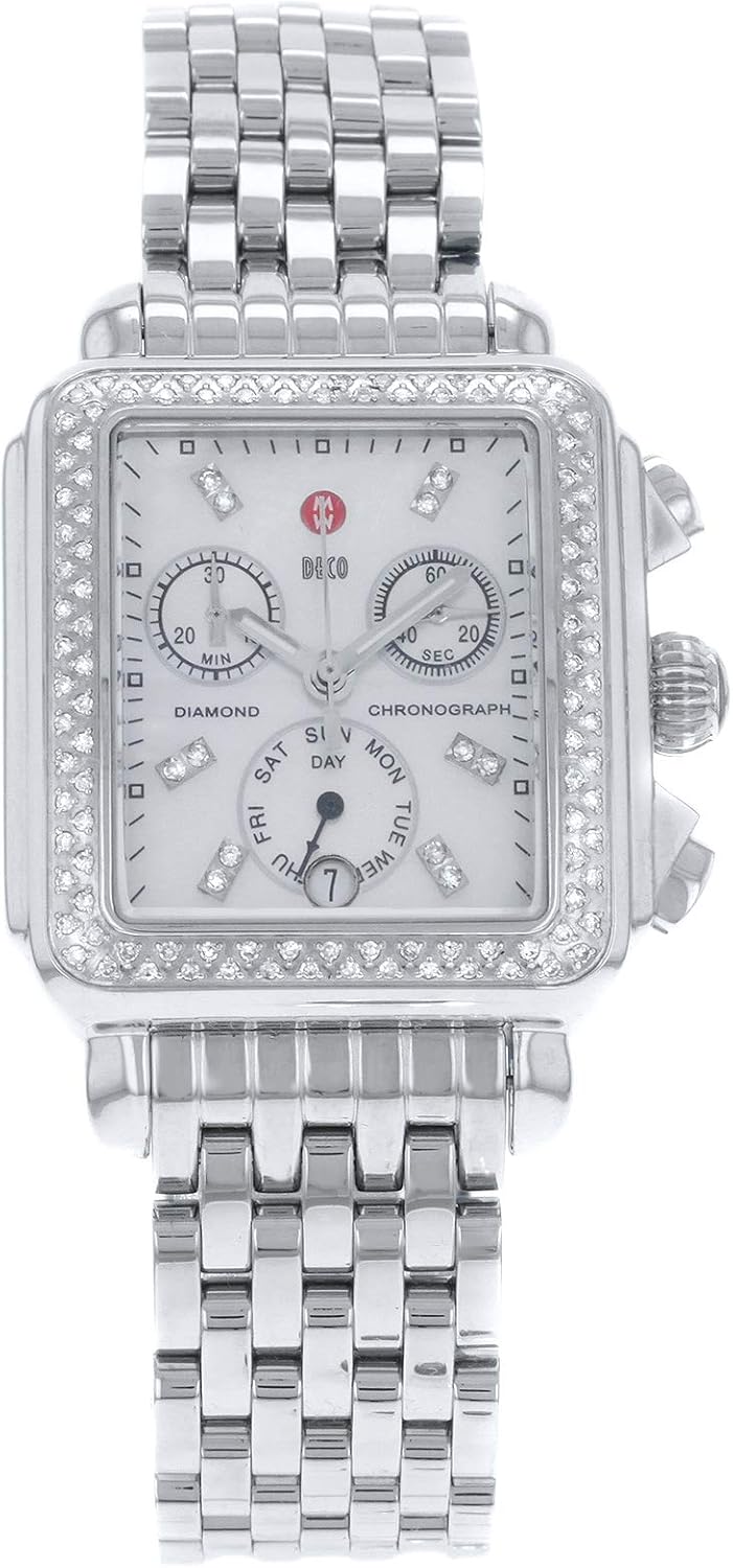 Michele Womens Deco Day Diamond Chronograph Watch MW06P01A1046