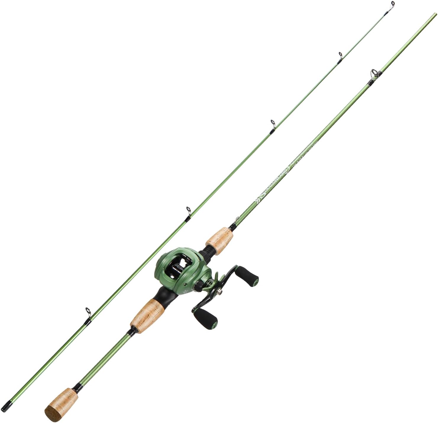 Sougayilang Fishing Rod Reel Combos, Graphite 2Pc Blanks Fishing Pole with Casting & Spinning Reel, Stainless Steel Guides