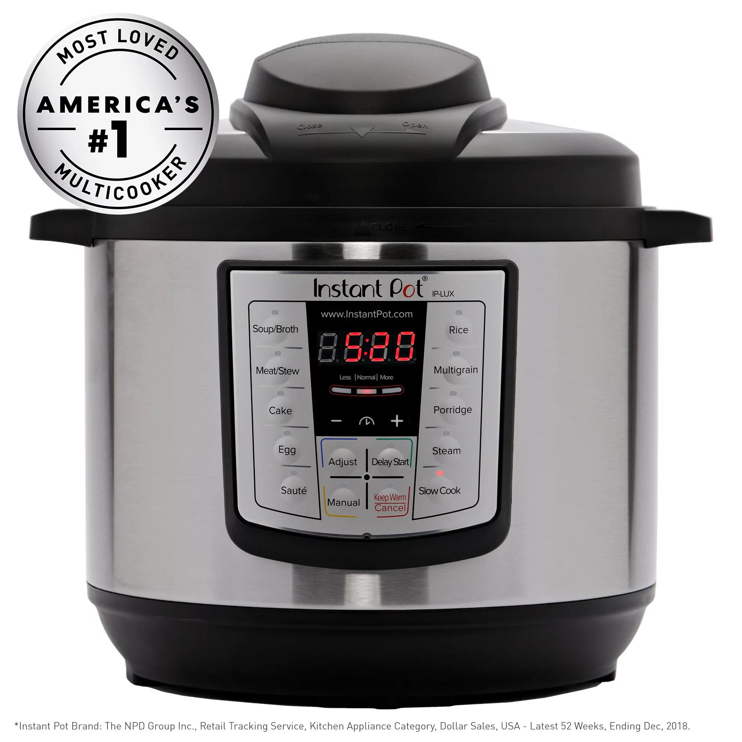 Instant Pot LUX80 8 Qt 6-in-1 Multi-Use Programmable Pressure Cooker, Slow Cooker, Rice Cooker, Saute, Steamer, and Warmer