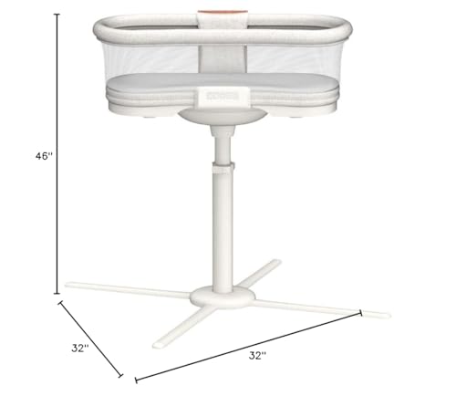 HALO BassiNest Swivel Sleeper 3.0, Baby Bassinet, Grey