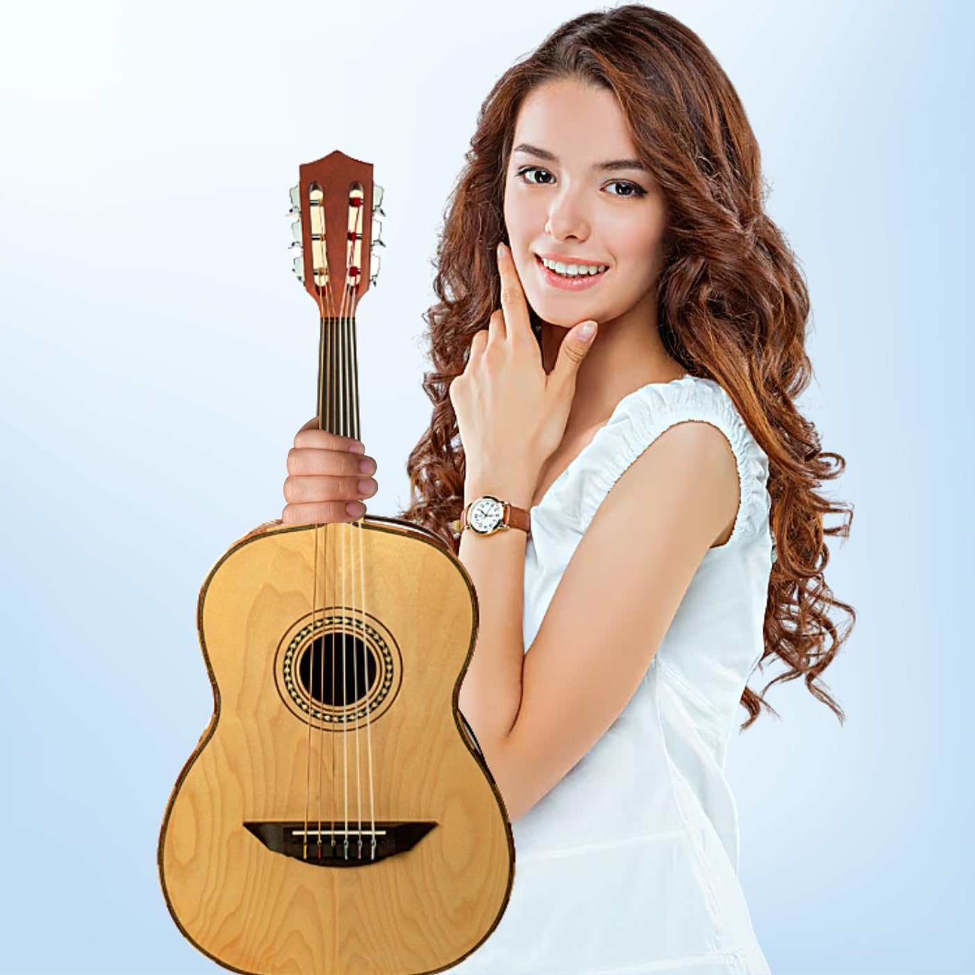 6 String Guitarron (LGTN2), Black