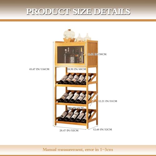 Wine Storage Cabinet Liquor Cabinet Wet Bar Farmhouse Corner Cabinet Industrial Wine Rack Freestanding & Cabinets 4 Tier Freestanding Wine Rack for Corner Display Cabinet for Small Space