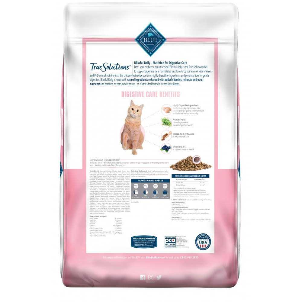 Blue Buffalo True Solutions Blissful Belly Digestive Care Adult Dry Cat Food - Pet Supplies online store