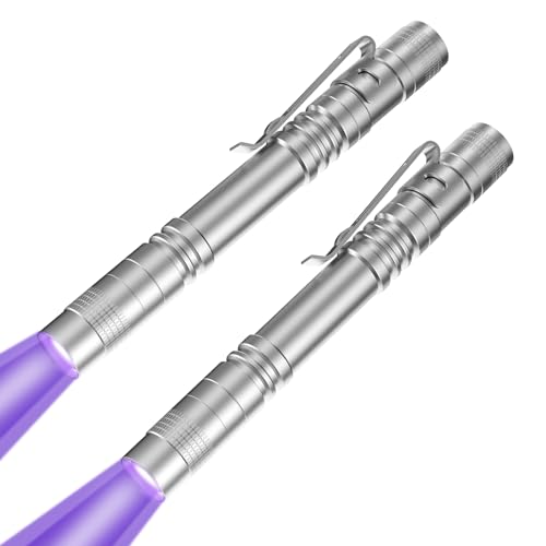 COSOOS UV Black Light Flashlights, 4 Pack 395nm Mini Pen Lights with Clip, Waterproof Ultraviolet Flashlights for AC Leak, Pet Urine, Scorpion, Hotel Inspection, Dry Stain and Bed Bug Detection