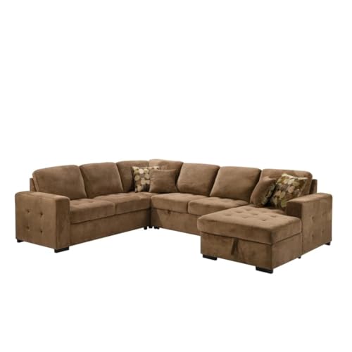 Oversized Sectional Sofa with Storage Chaise, U Shaped Sectional Couch for Large Space Dorm Apartment