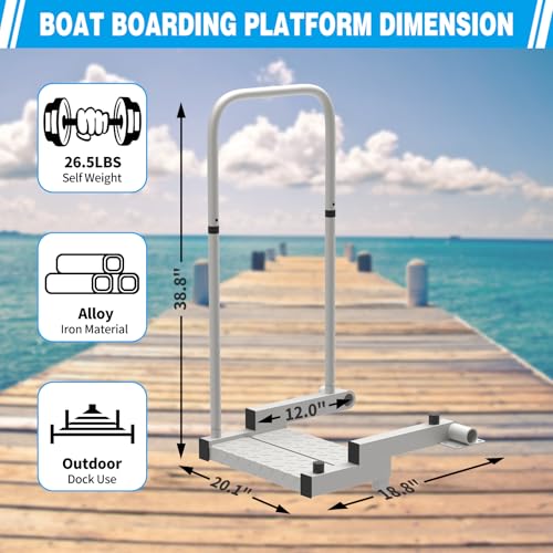 Boat Boarding Platform and Dock Extension to Step Up & Down (Fixed), Boat Boarding Platform Dock Step for Boat Lifts