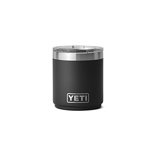 YETI Rambler Lowball, Vacuum Insulated Stainless Steel Stackable Lowball with MagSlider Lid, Stainless Steel, 10 oz (296 ml)