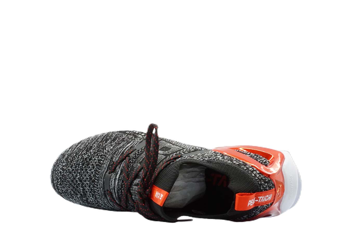 [E92577] Mens Peak Taichi 1.0 Plus Black Melange Grey Running Shoes - 7