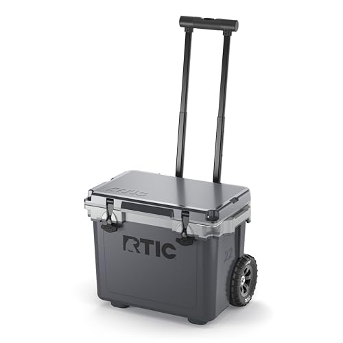 RTIC 22 QT Ultra-Light Wheeled Cooler with Handle, Hard Insulated Portable Ice Chest Box for Beach, Drink, Beverage, Camping, Picnic, Fishing, Boat, Barbecue