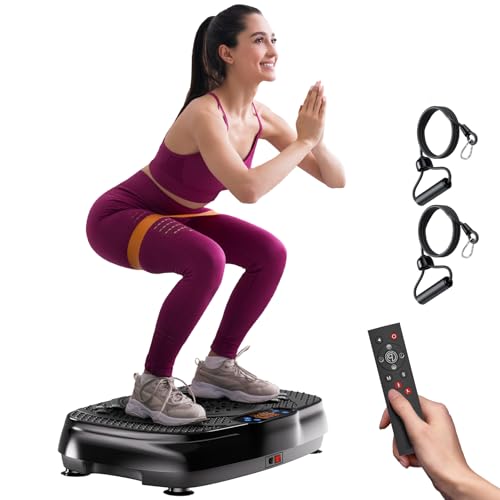 Vibration Plate Exercise Machine: TISSCARE Vibrating Plates for Weight Loss and Lymphatic Drainage, Whole Body Workout Sculpting Platform for Home Fitness Fat Burner for Women Men
