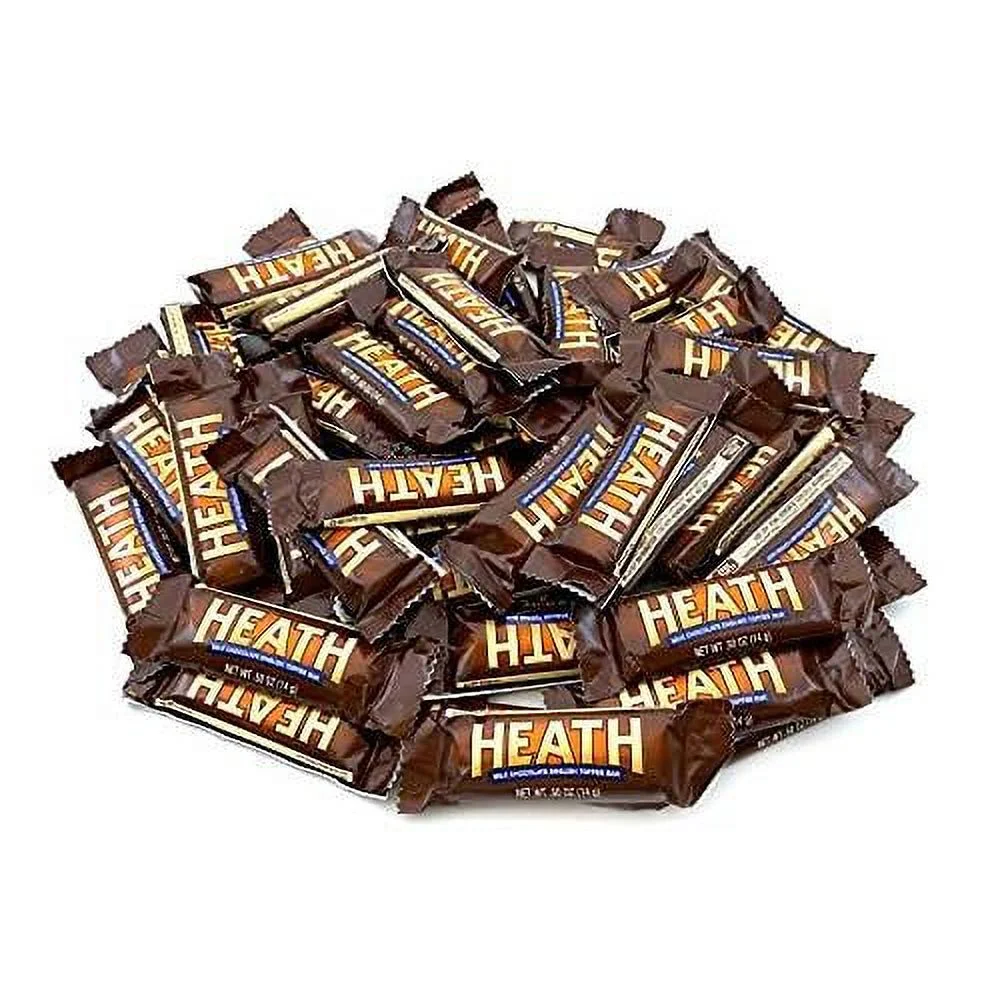 Heath Milk Chocolate English Toffee Bars - Heath Candy Bars Fun Size - Individually Wrapped Candy Bars – 16 Ounce