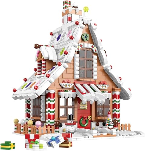 Christmas Gingerbread House Ornaments Building Set Toys, ​with Led Light, for Kids, Boys, Girls & Adults, Christmas Decorations for Tabletop & Home, Advent Calendar 2025 (1620 Pieces)
