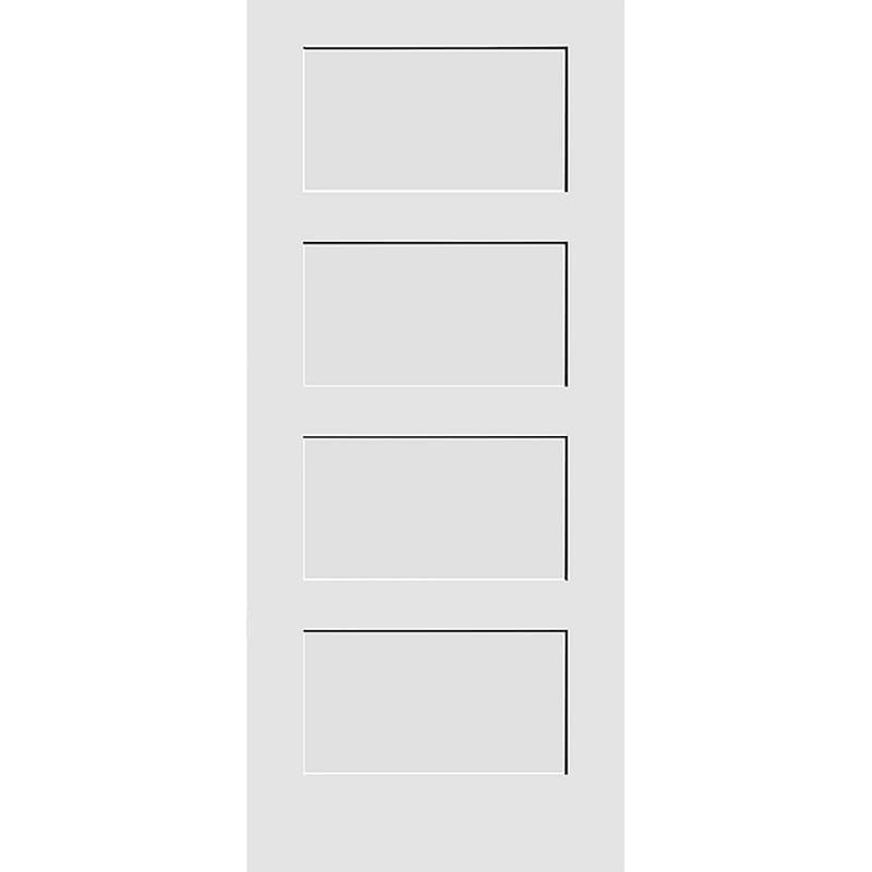 Trimlite 1668138-8444 18x22 by 80x22 Shaker 4-Panel Interior Slab Passage Door Primed
