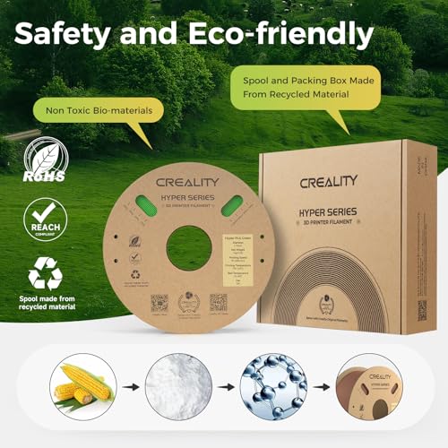 Creality 3D Printer Filament 1.75mm, Rainbow PLA Plus Filament, Multicolor Strong Toughness No-Tangling Dimensional Accuracy +/- 0.03mm, 1KG Spool(2.2lbs)