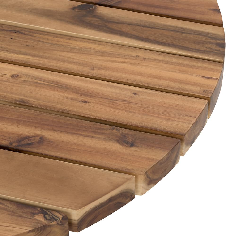 D35.6x14.6 Coffee Table, Durable Solid Acacia Wood