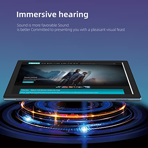 Tablet 2 in 1 Tablets 10 inch Android 14 Tablet Set with Keyboard Case Mouse Stylus Film, 8GB+64GB Tablets 10.1