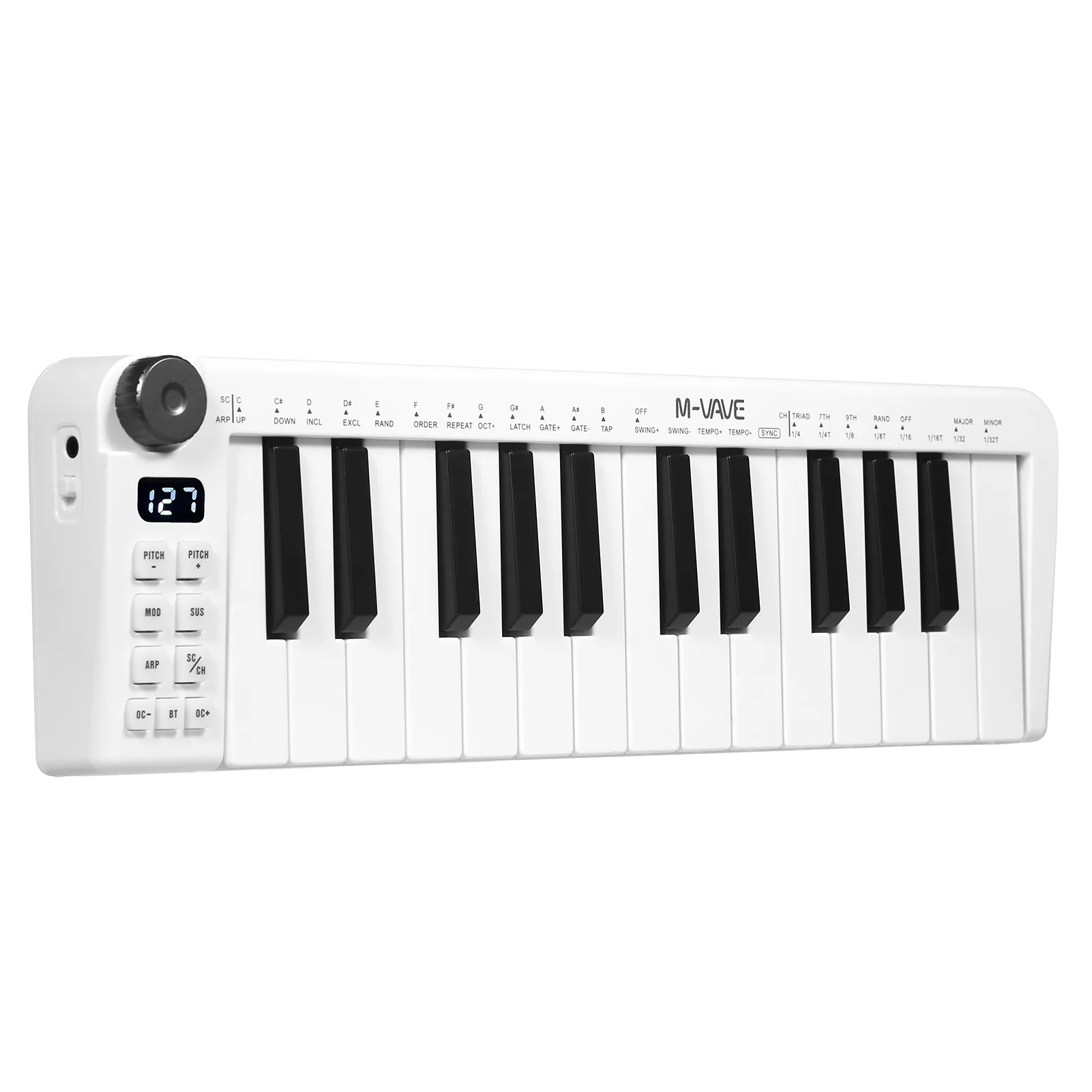 M,VAVE SMK,25mini MIDI Keyboard  Portable USB Keyboard MIDI Controller with 25 Velocity Sensitive Keys for Recording Studio - Curated Treasures Market