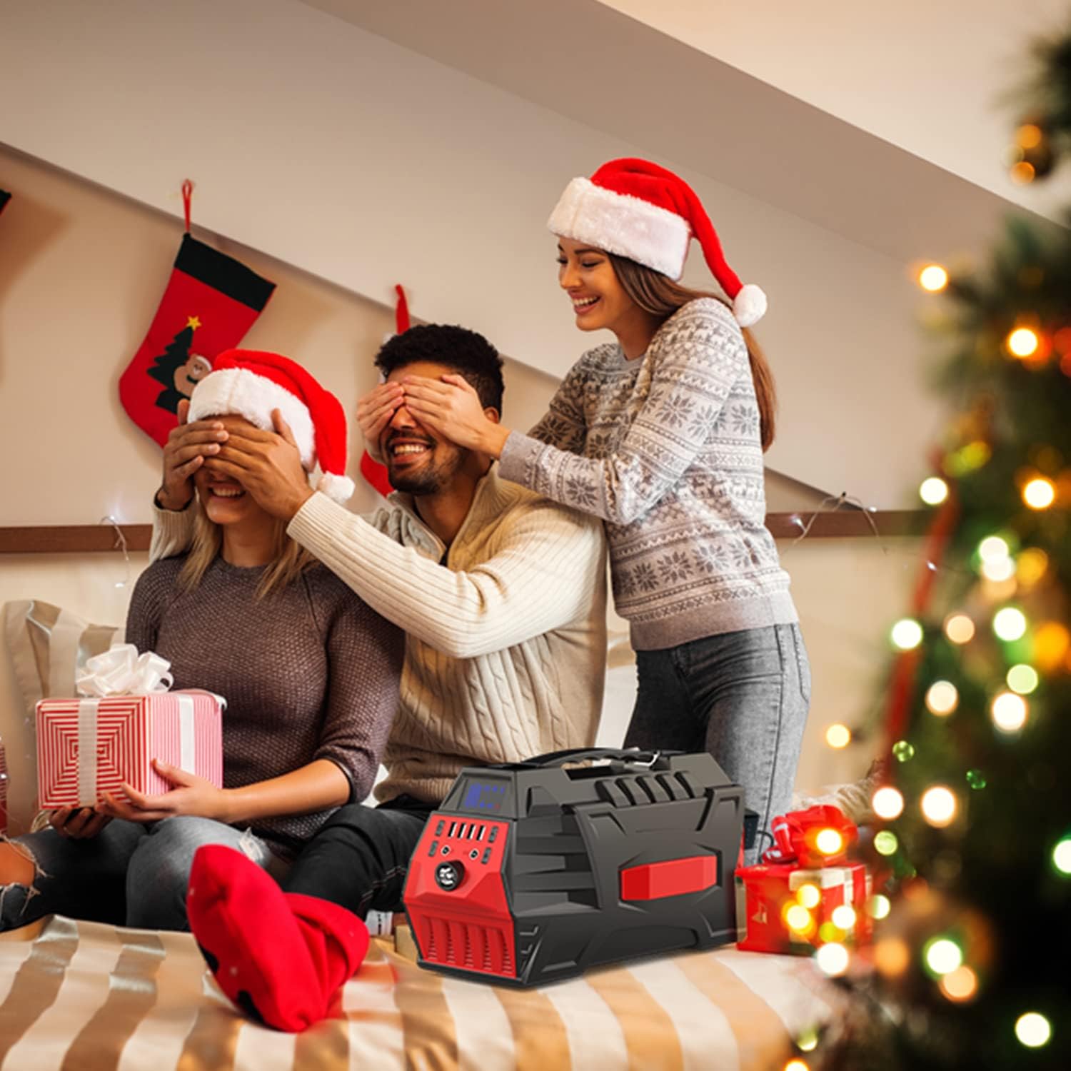 500W Portable Power Station, 296Wh Solar Generator Backup Battery Pack with 110V/500W AC Outlet, Portable Power Bank Outdoor Generators for Home Use, Emergency Outage, Camping Travel, RV Trip