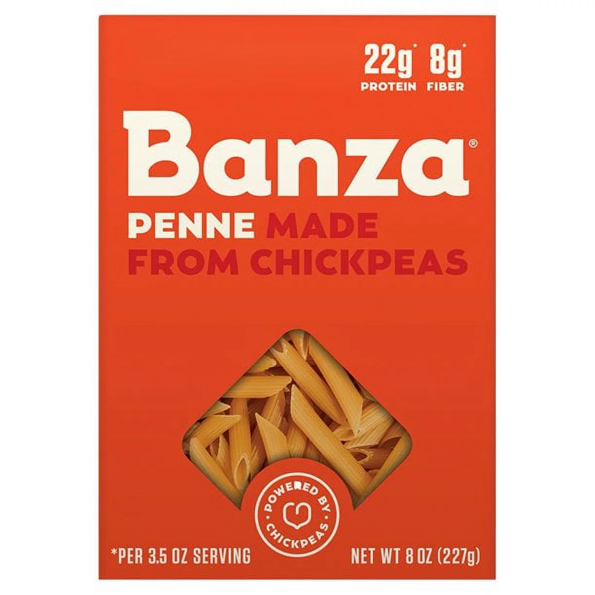 Banza Chickpea Pasta Penne -- 8 oz Pack of 4