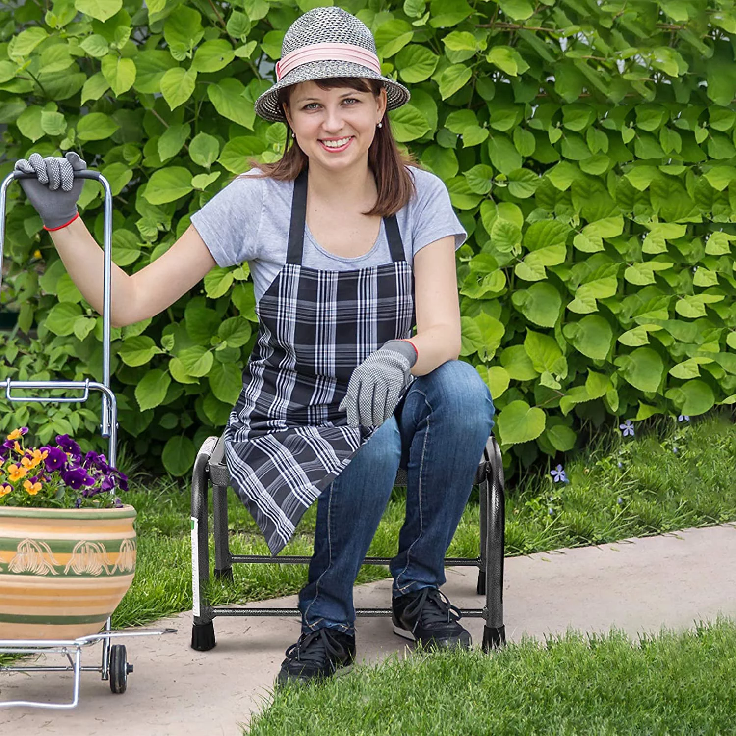 Medical Step Stool with Handle & Non-Skid Rubber Platform, Heavy Duty Safety Step for Old People, Elderly Adults, 330 Lbs Load Capacity