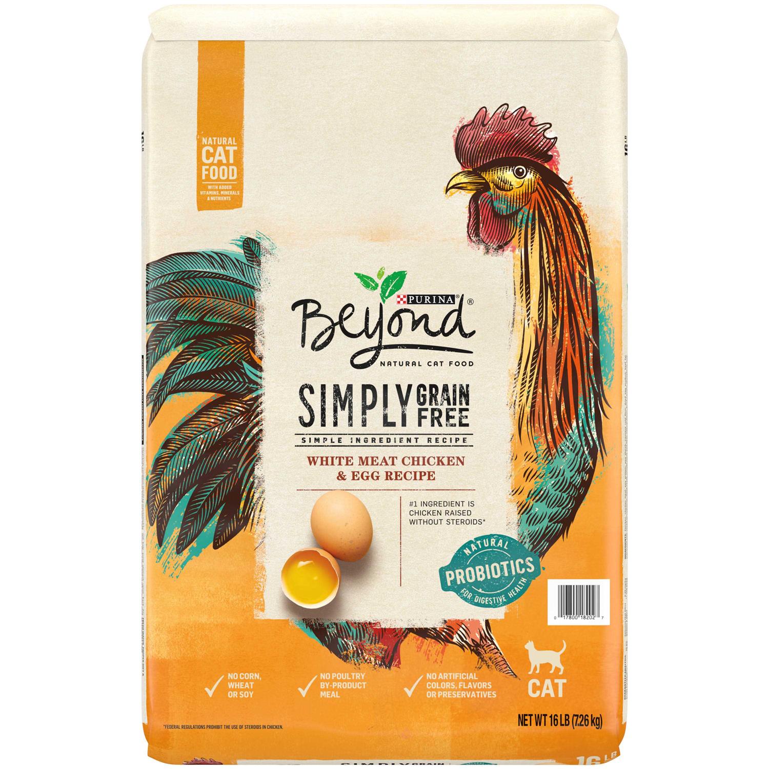 Purina Beyond Grain Free White Meat Chicken & Egg Recipe Natural Dry Cat Food - Pet Supplies online store