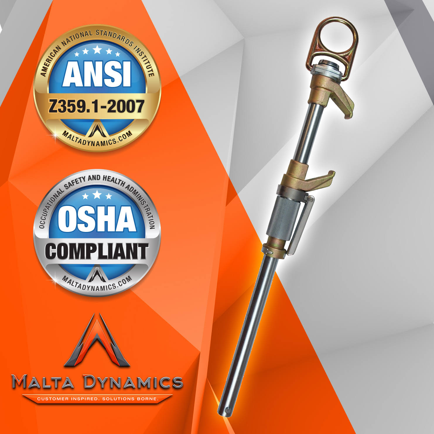 Vertical/Fixed Beam Anchor 3 inch-14 inch (5k), Size: One Size A6105