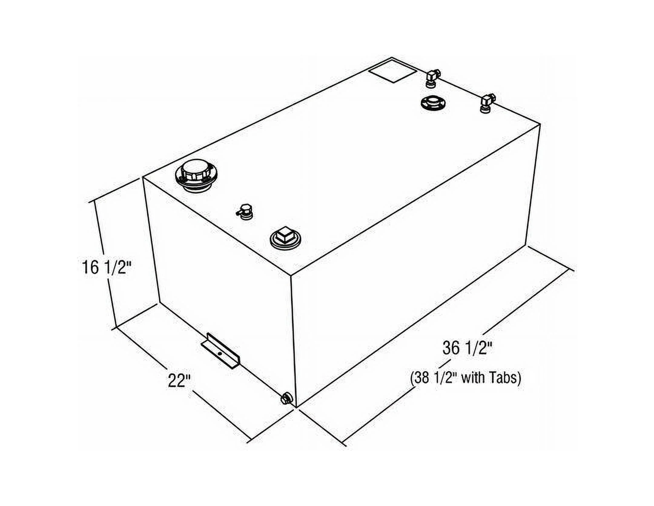 RDS Manufacturing 71110 - Rectangular Fuel Transfer Tank
